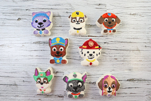 Paw Team Bath Bomb Set /Rescue Team Bath bomb set/Ryder/Chase/Marshall/Skye/Rocky/Rubble/Zuma