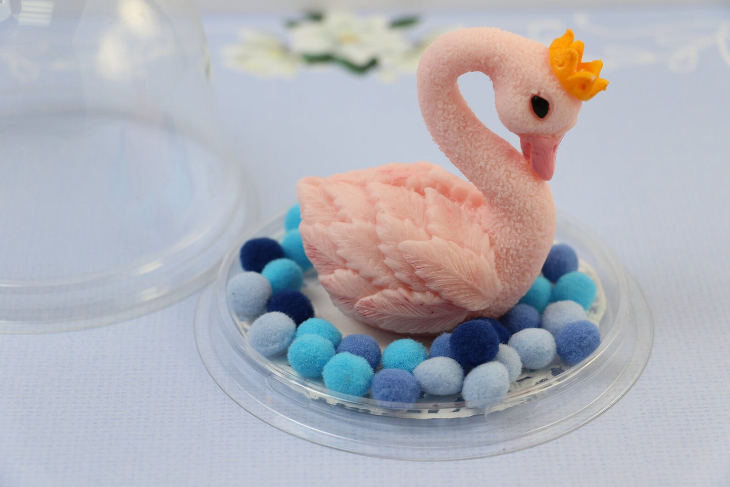 Handmade soap swan