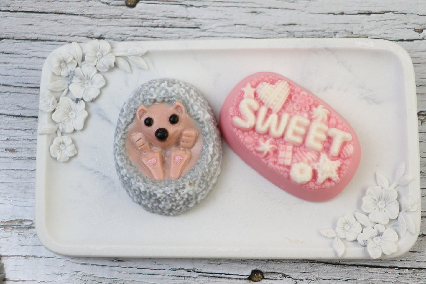 Handmade soap gift set Hedgehog with "Sweet Cookie"